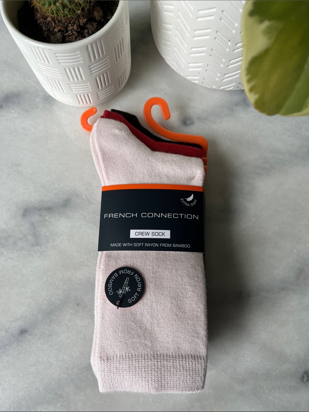 NEW French Connection Crew Socks 3 pairs